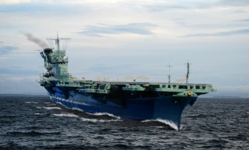 写真画像：大日本帝国海軍連合艦隊の空母【信濃／Shinano】