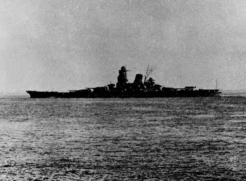 ブルネイから出撃する戦艦武蔵